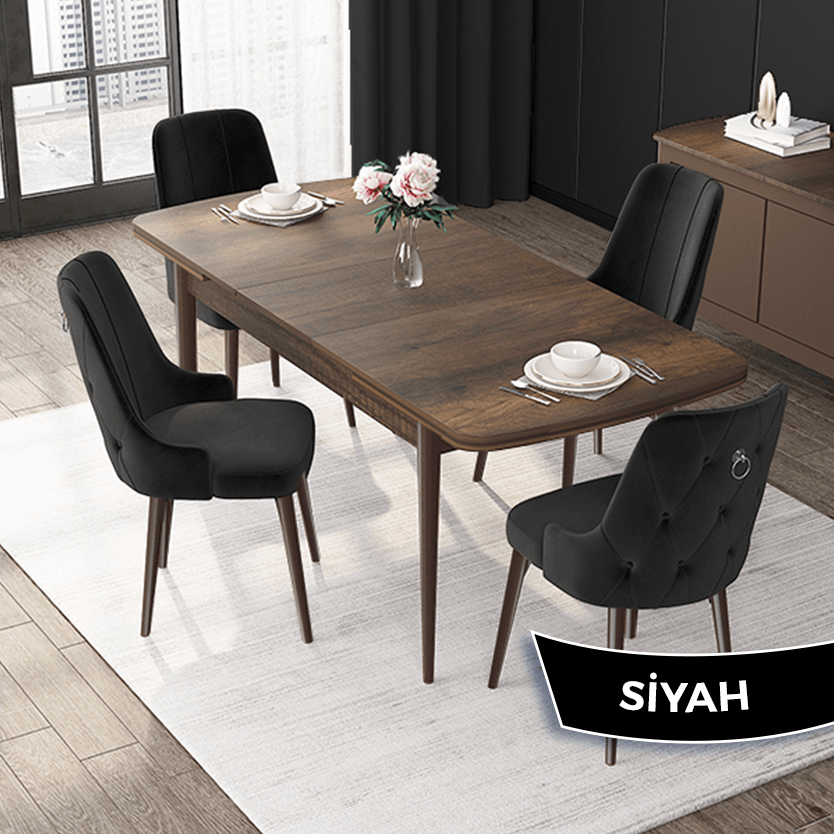 masa barok sandalye si̇yah