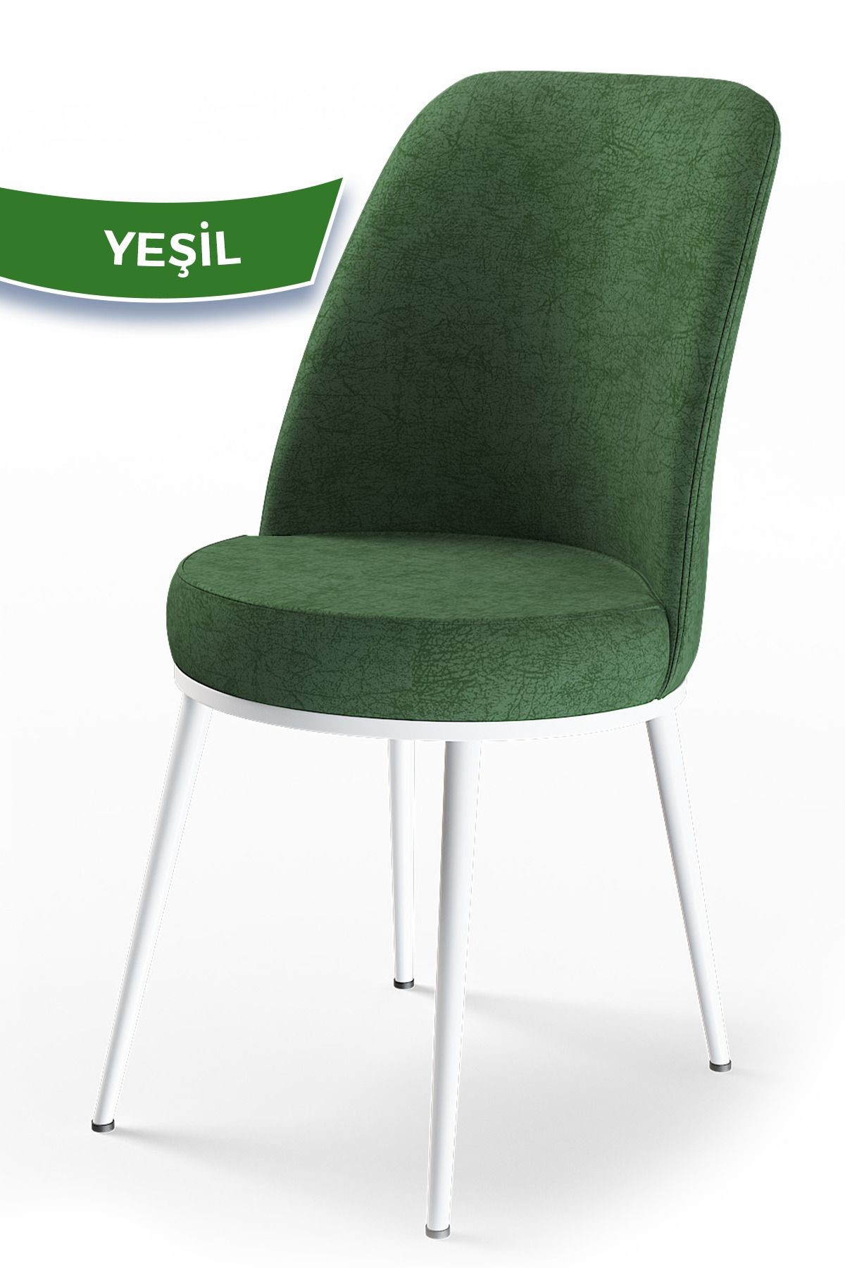 Tor Serisi 90x90 Yuvarlak Sabit Beyaz Masa Takımı Ve 4 Sandalye