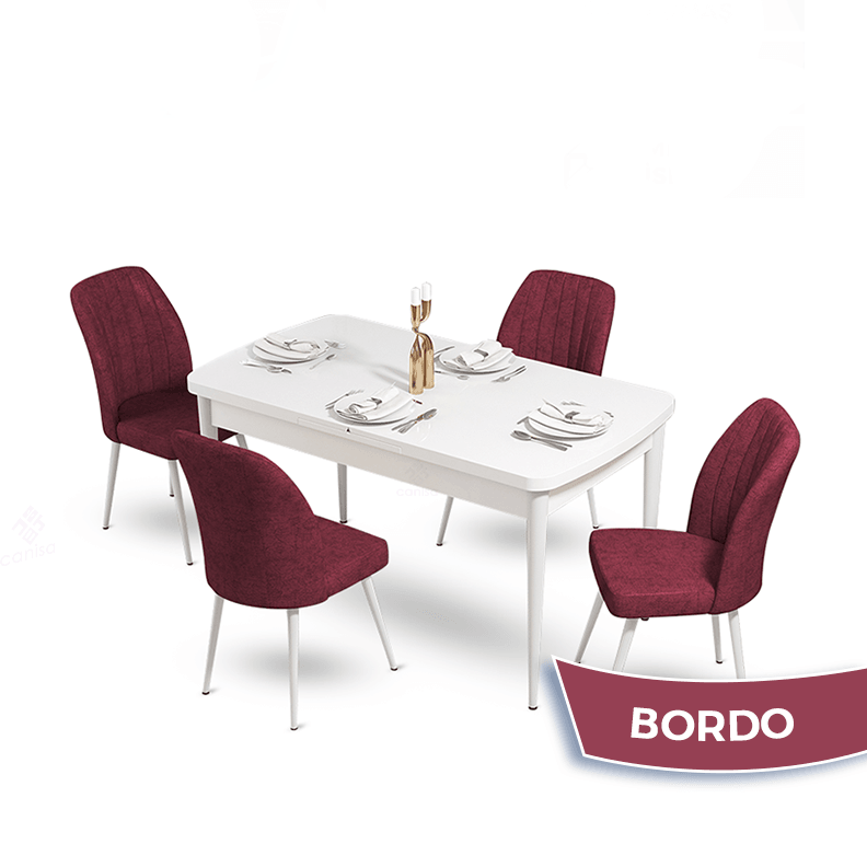 masa barok sandalyeler bordo
