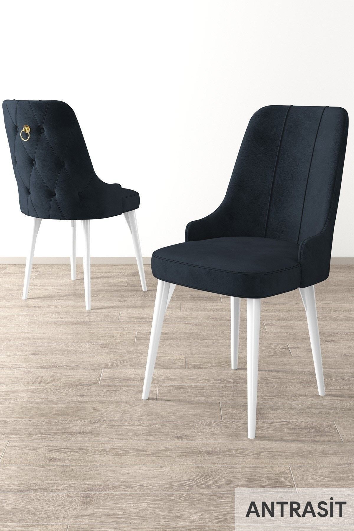 Lav Serisi 80x130 Sabit Beyaz Masa Takımı Ve 4 Sandalye