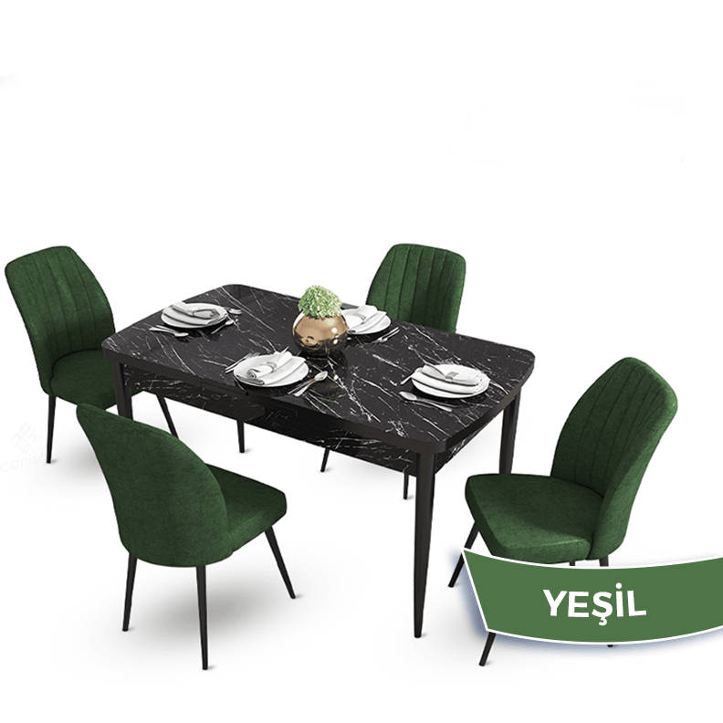 masa barok sandalyeler haki yeşili