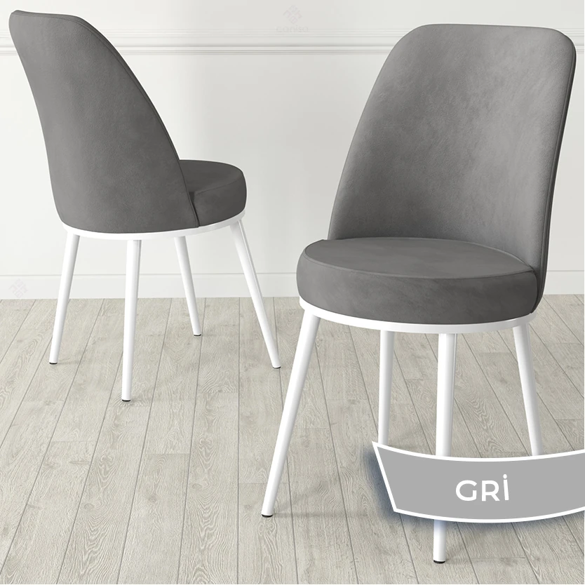 Rax Serisi 80x132 Açılabilir Beyaz Mutfak Masa Takımı ve 6 Sandalye