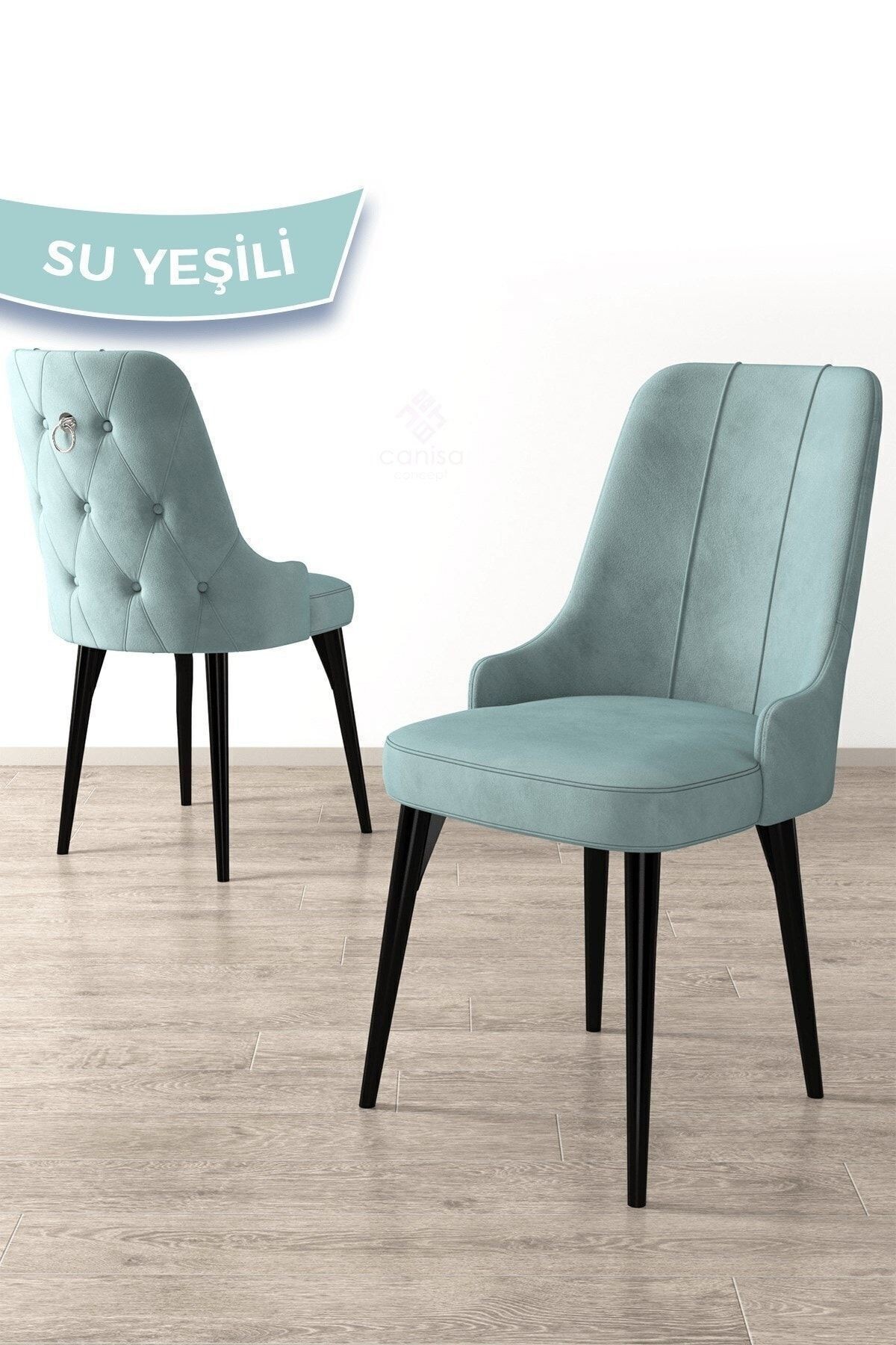 Noa Serisi 80x132 Mdf Açılabilir Gümüş Halka Siyah Mermer Desen Masa Takımı Ve 4 Sandalye
