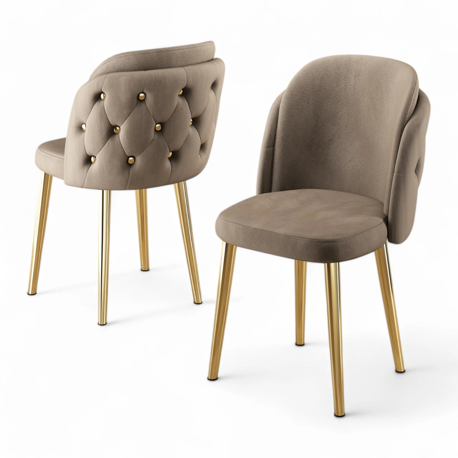 Cappucino Sandalye / Gold Kaplama Ayak