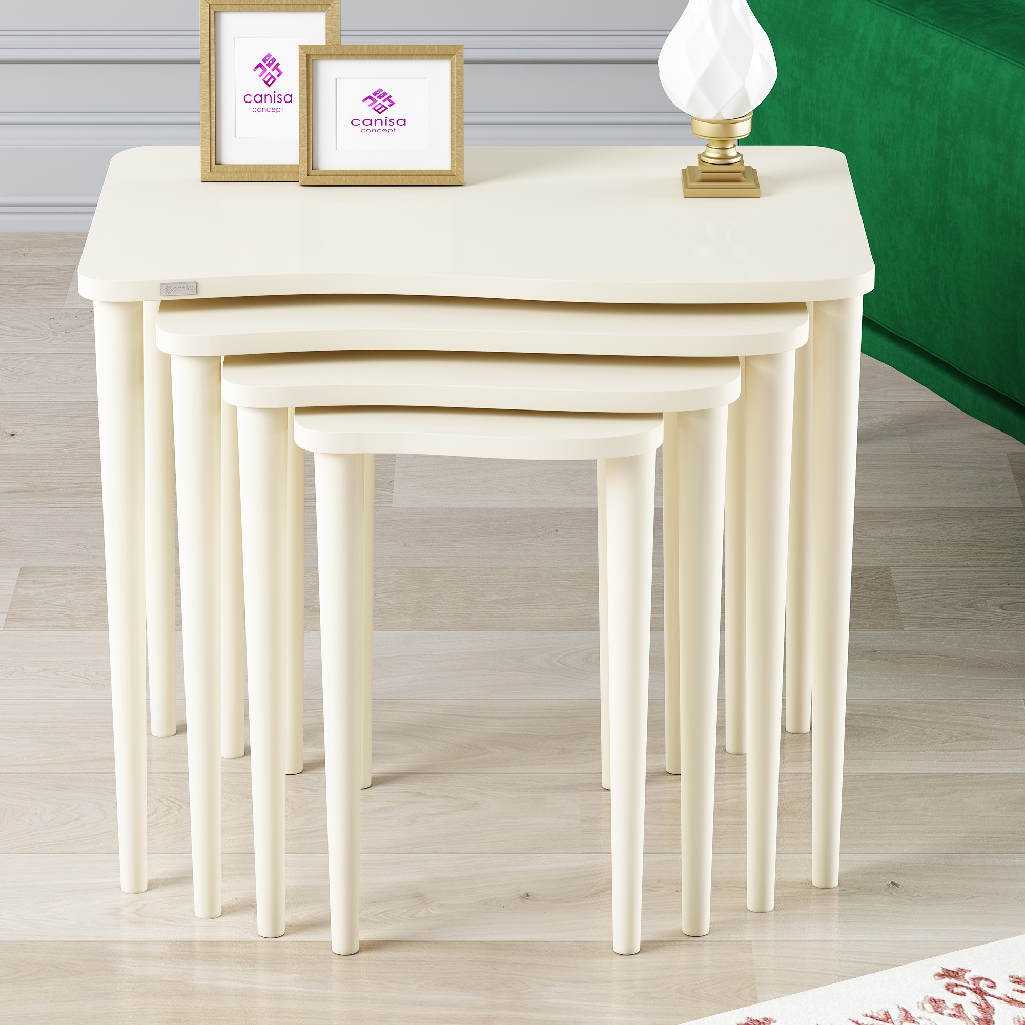 Krem Üst Tabla / Krem Ayak