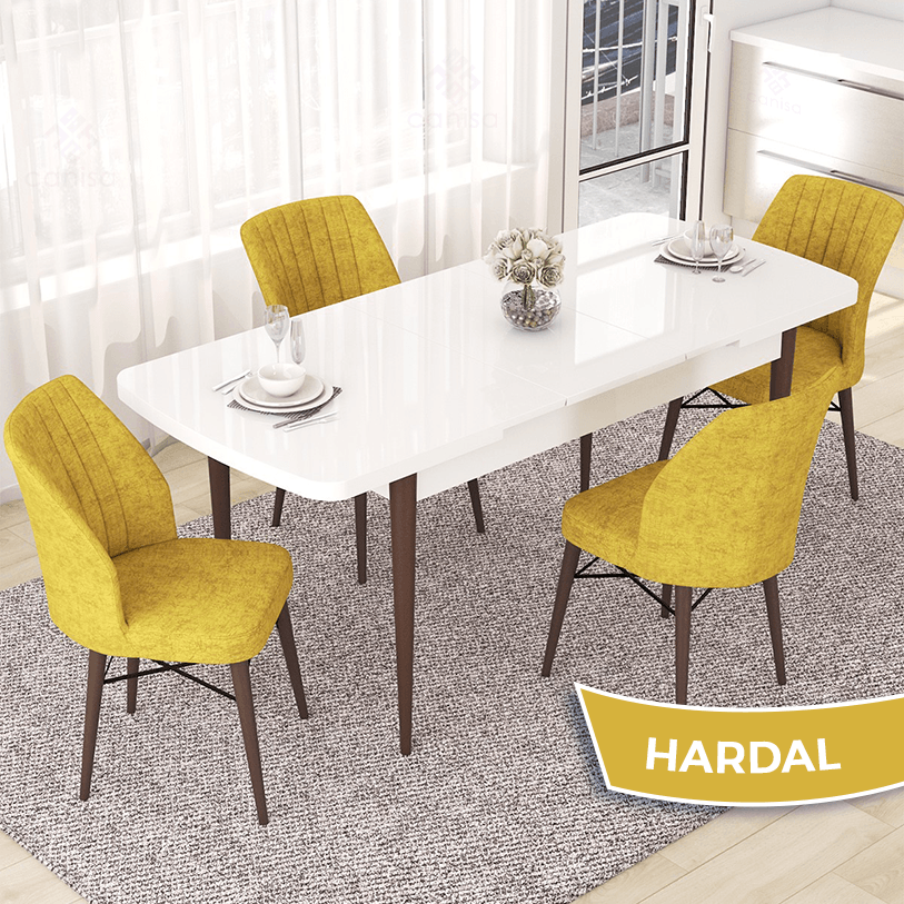 Hardal Sandalye Kahverengi Ayak