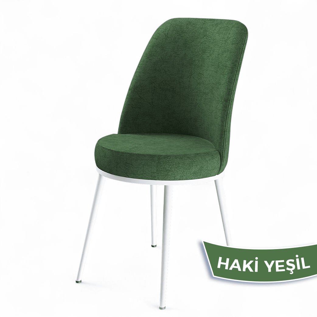 Tor Serisi 90x90 Yuvarlak Sabit Beyaz Masa Takımı Ve 4 Sandalye