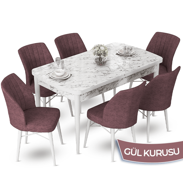 masa beyaz sandalyeler gülkurusu