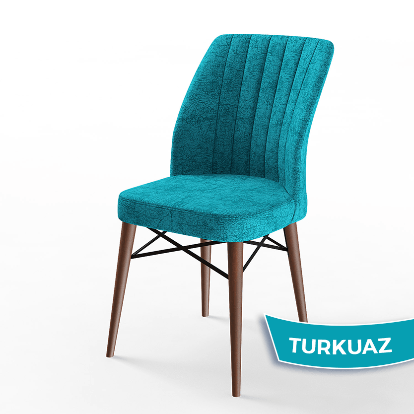 Nef Serisi 70x114 Açılabilir Mdf Barok Ahşap Desen Masa Takımı Ve 6 Sandalye
