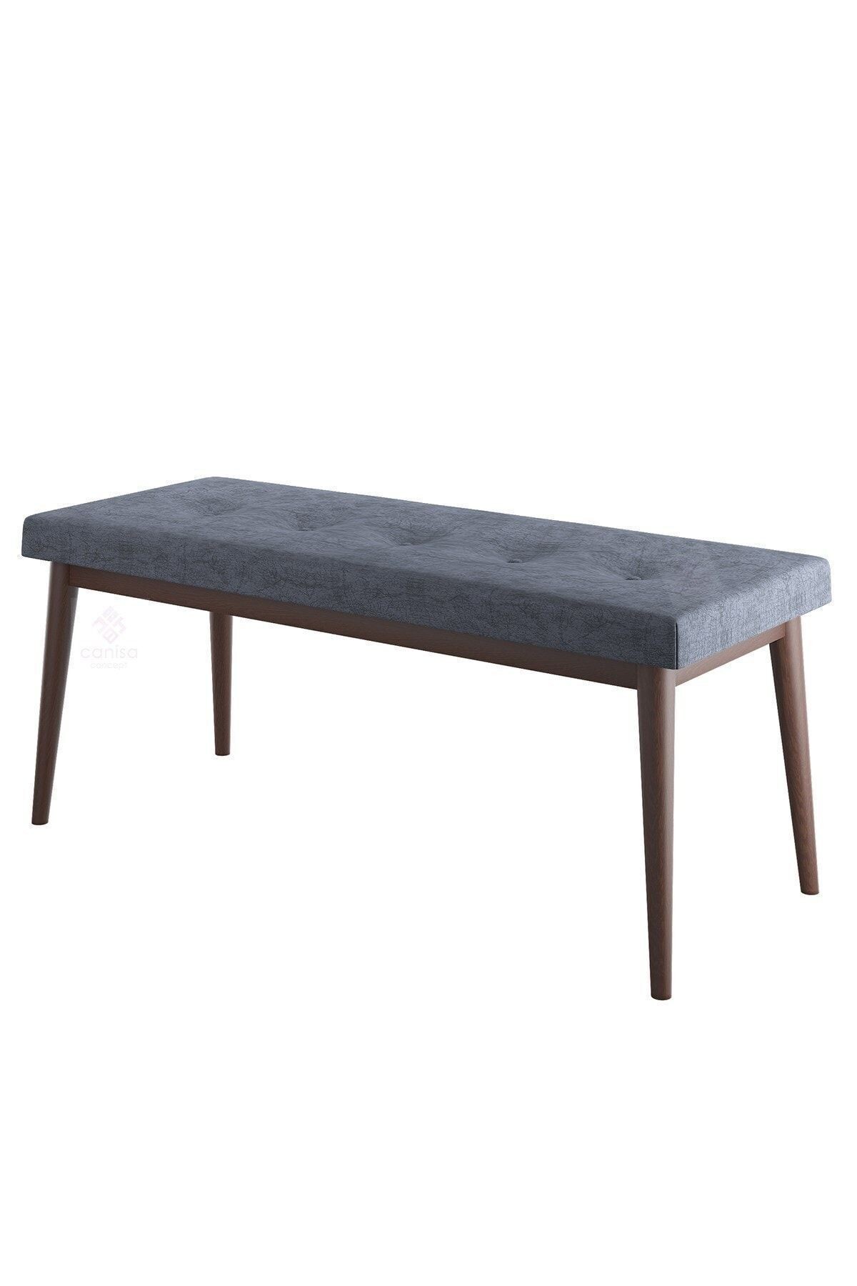 Canisa Pera Serisi Bench,gürgen Tam Isleket 1.sınıf Kumaş / Fume-ceviz