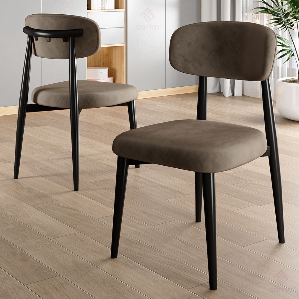 Jolin Serisi Mdf 90x168 Siyah Mermer Desen Masa Takımı 4 Metal Sandalye