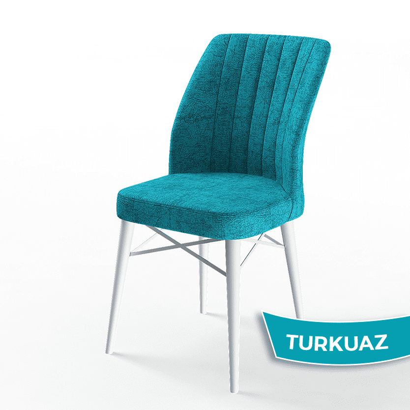 Nef Serisi 70x114 Açılabilir Mdf Beyaz Mermer Desen Masa Takımı ve 4 Sandalye