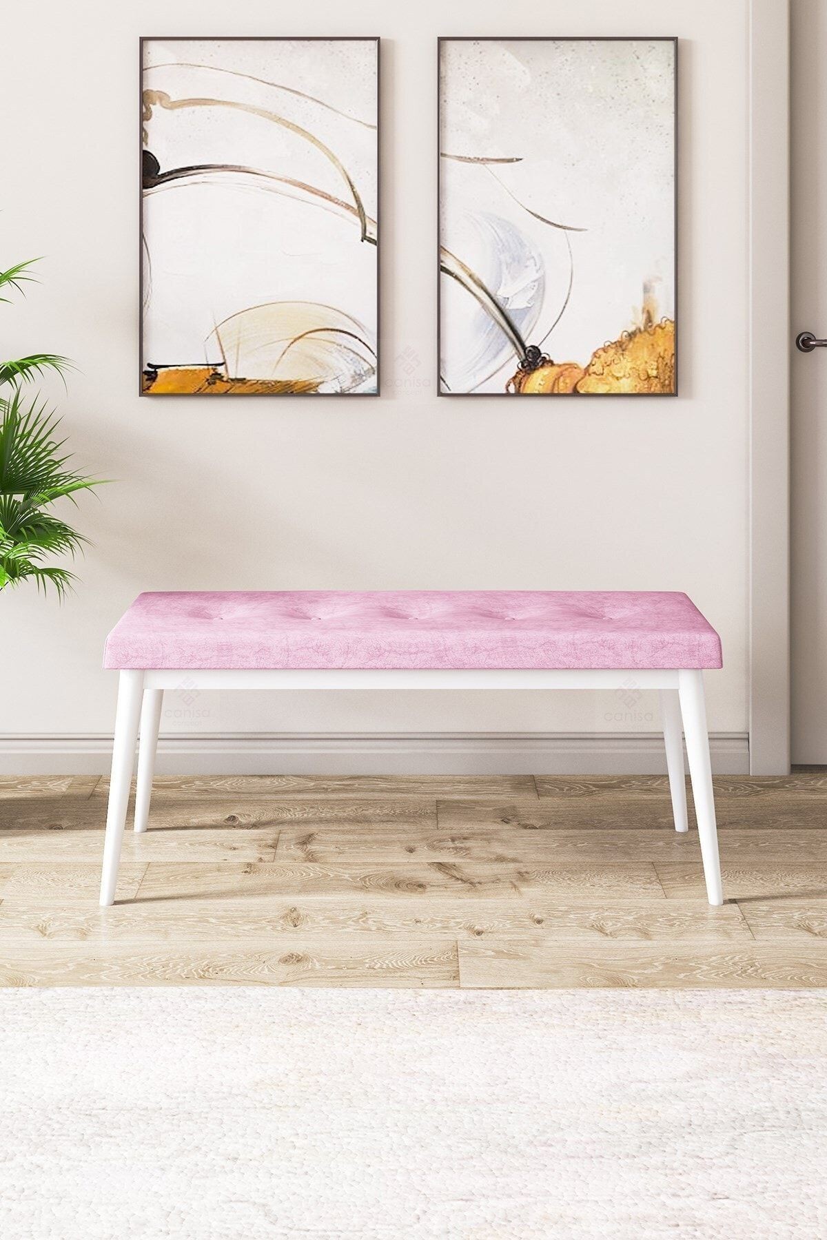 bench pembe ayaklar beyaz