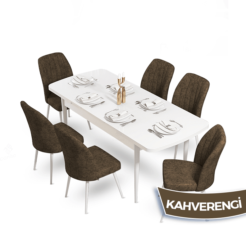 masa barok sandalyeler kahverengi