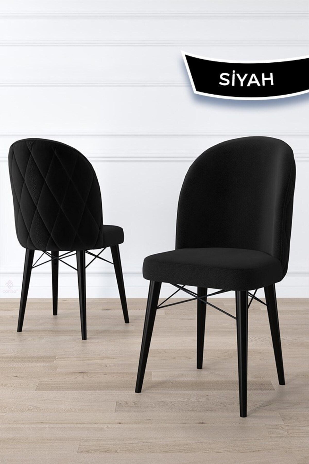 Rut Serisi 80x132 Açılabilir Siyah Mermer Desen Masa Takımı Ve 6 Sandalye