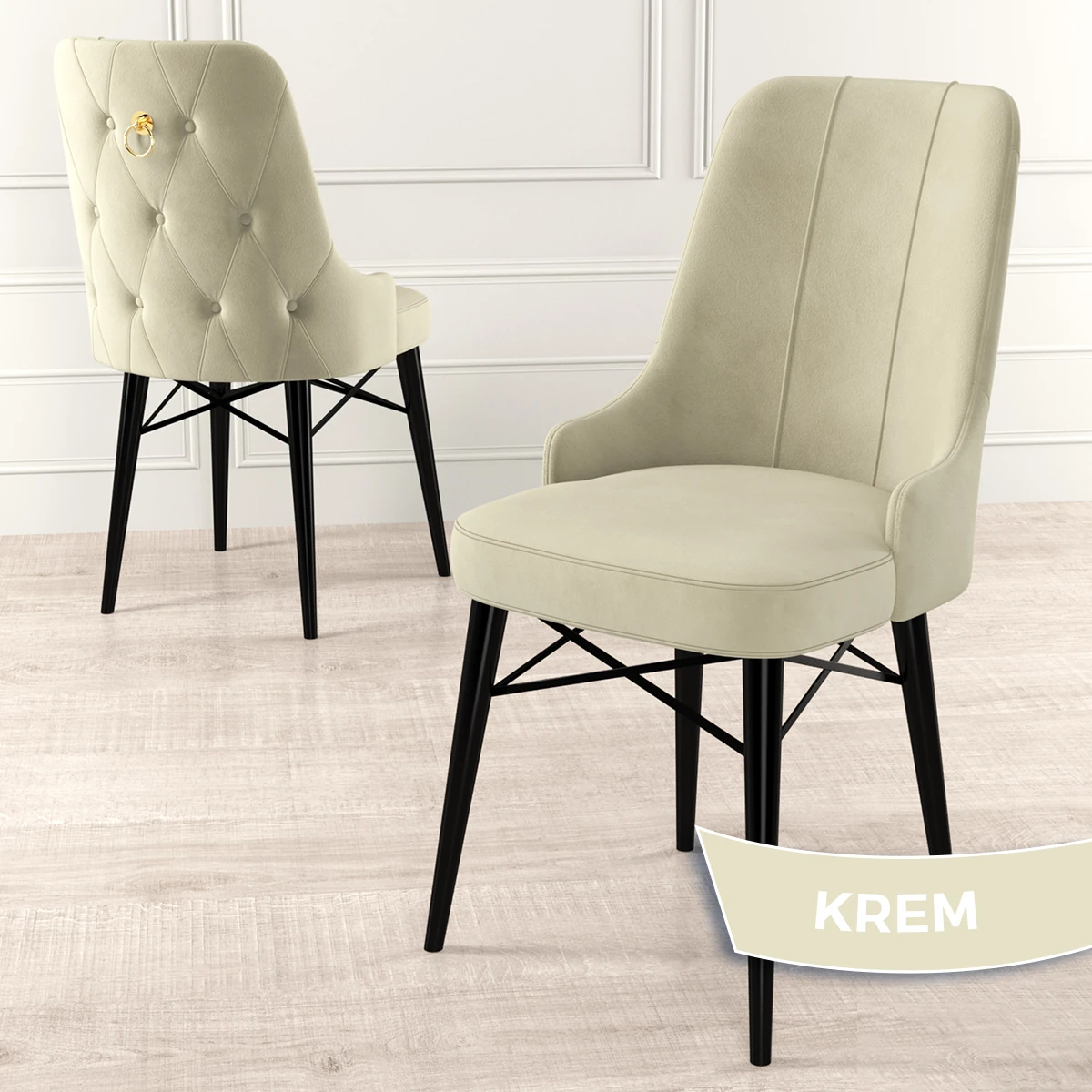 Are Serisi 80x132 Mdf Açılabilir Gold Halka Siyah Mermer Desen Masa Takımı 4 Sandalye Ve 1 Bench