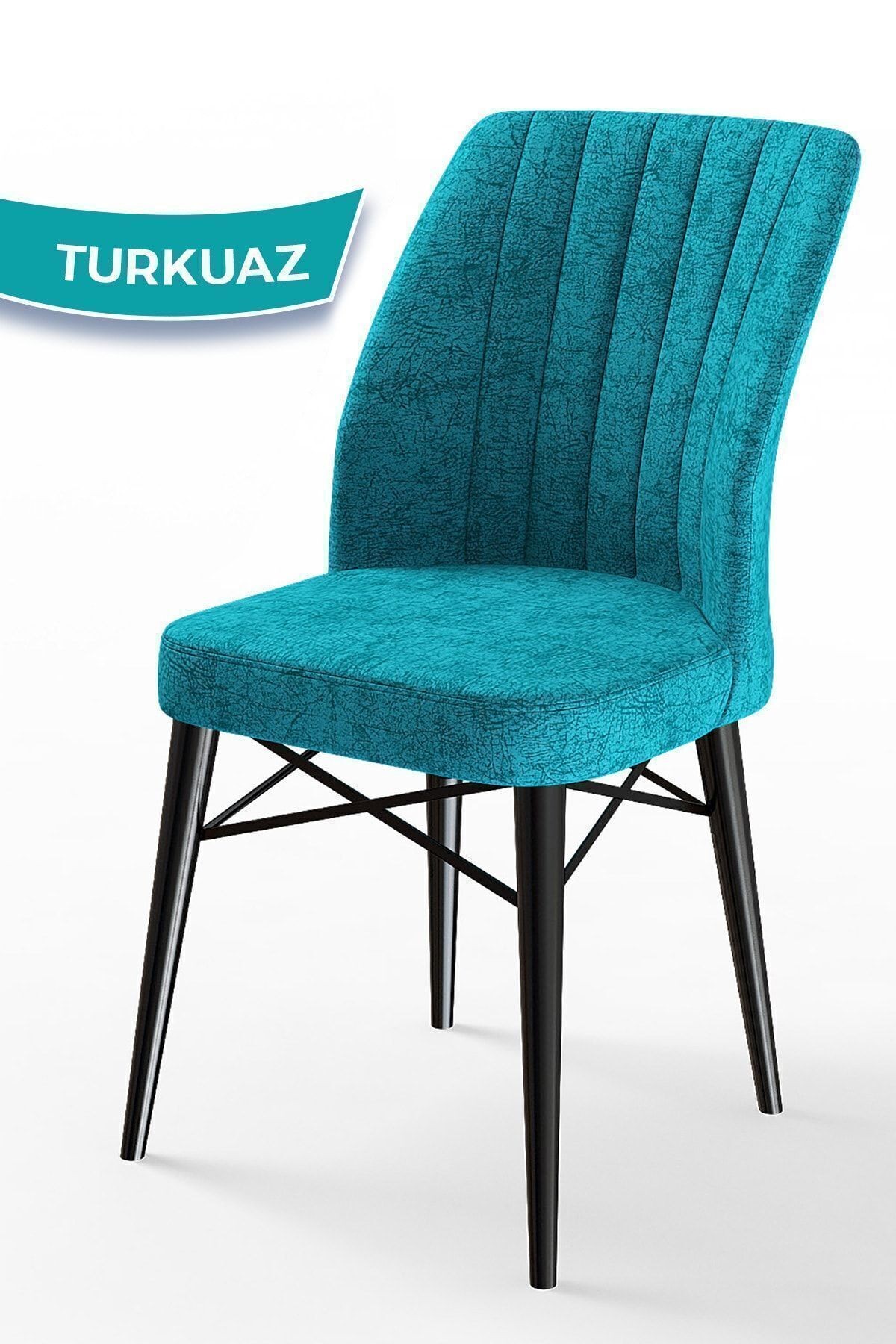 Eva Serisi 80x132 Açılabilir Mdf Siyah Mermer Desen Masa Takımı Ve 6 Sandalye