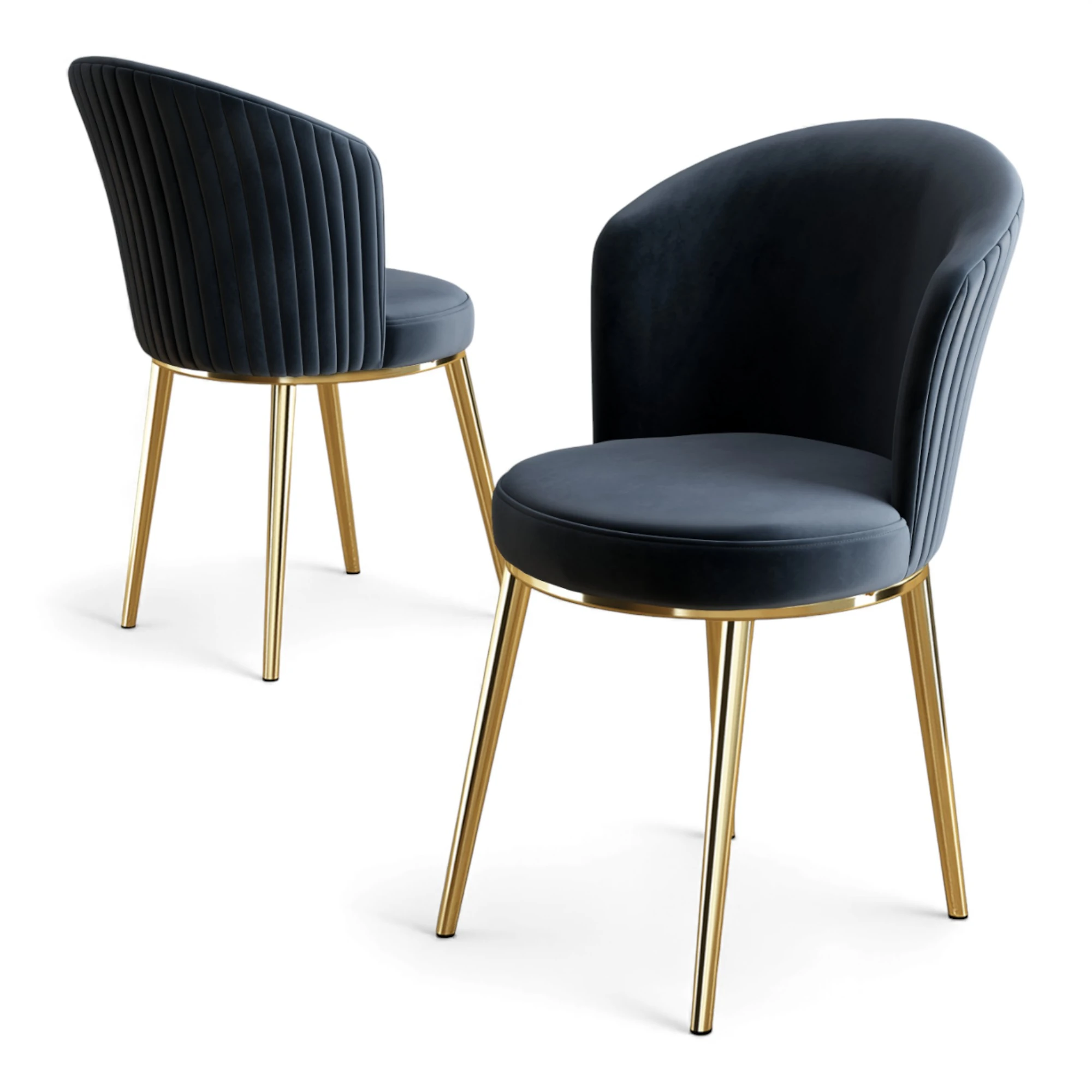 Risa Serisi 4 Adet Mutfak Sandalyesi Gold Kaplama Metal Ayak 1. Sınıf Babyface Kumaş