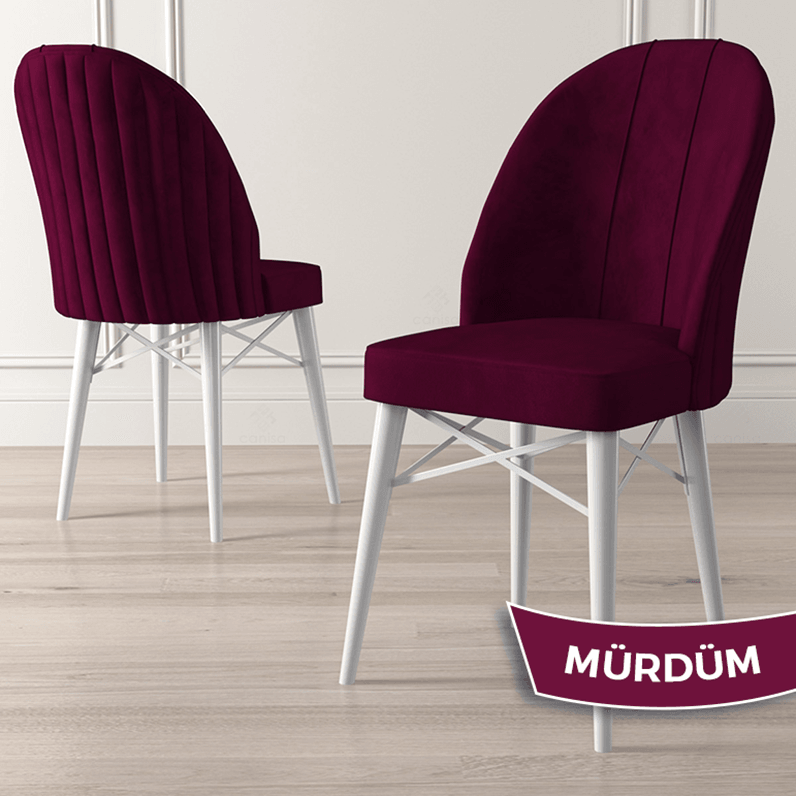 Ves Serisi 80x132 Açılabilir Mdf Beyaz Masa Takımı Ve 4 Sandalye