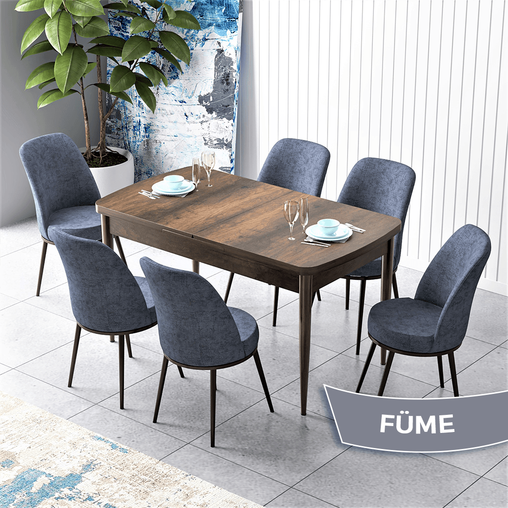 masa barok sandalyeler füme