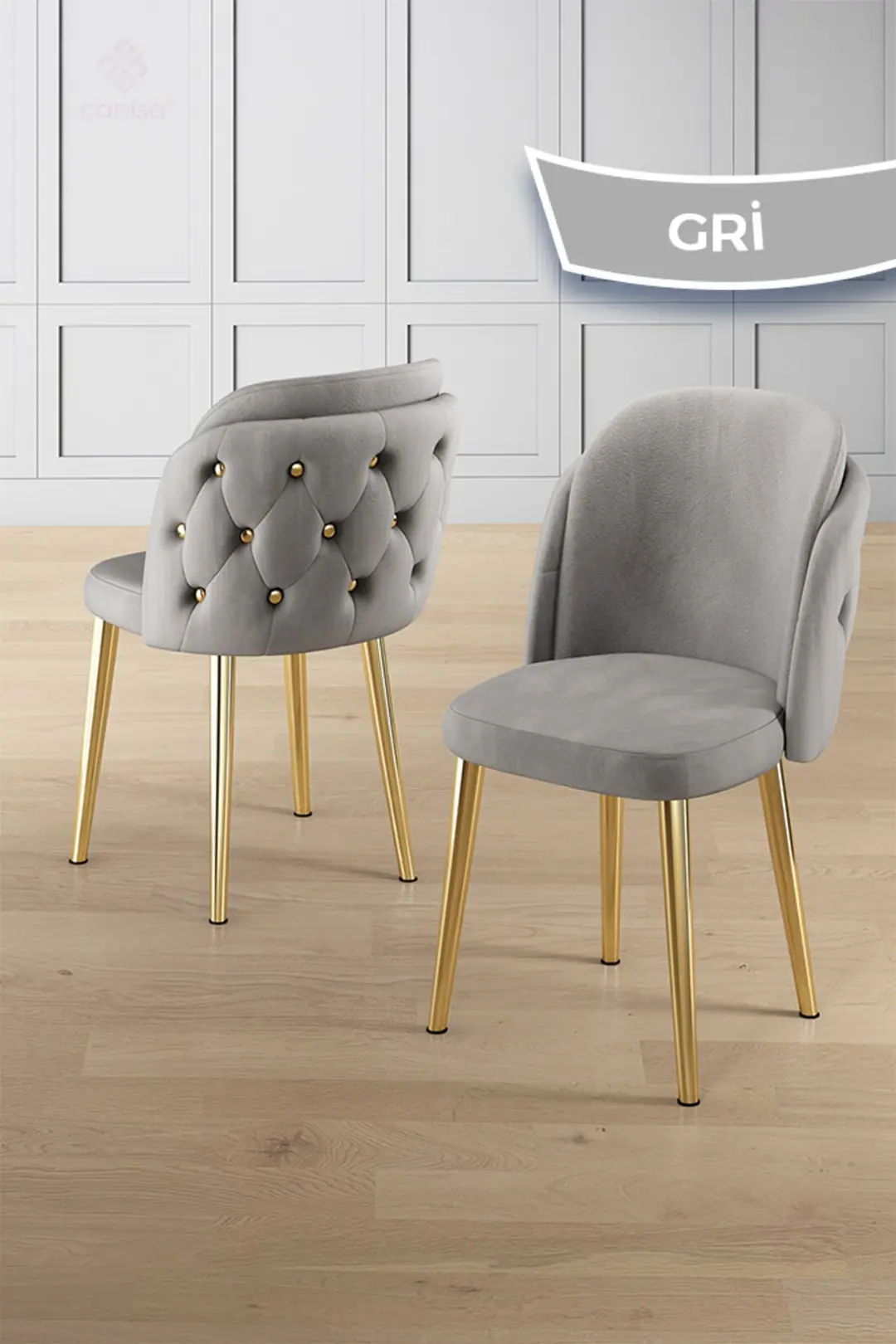 Zae Serisi 90x168 Lak Panel Sonata Masa ve 6 Sandalye Gold Kaplama