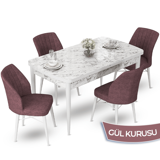 masa beyaz sandalyeler gülkurusu