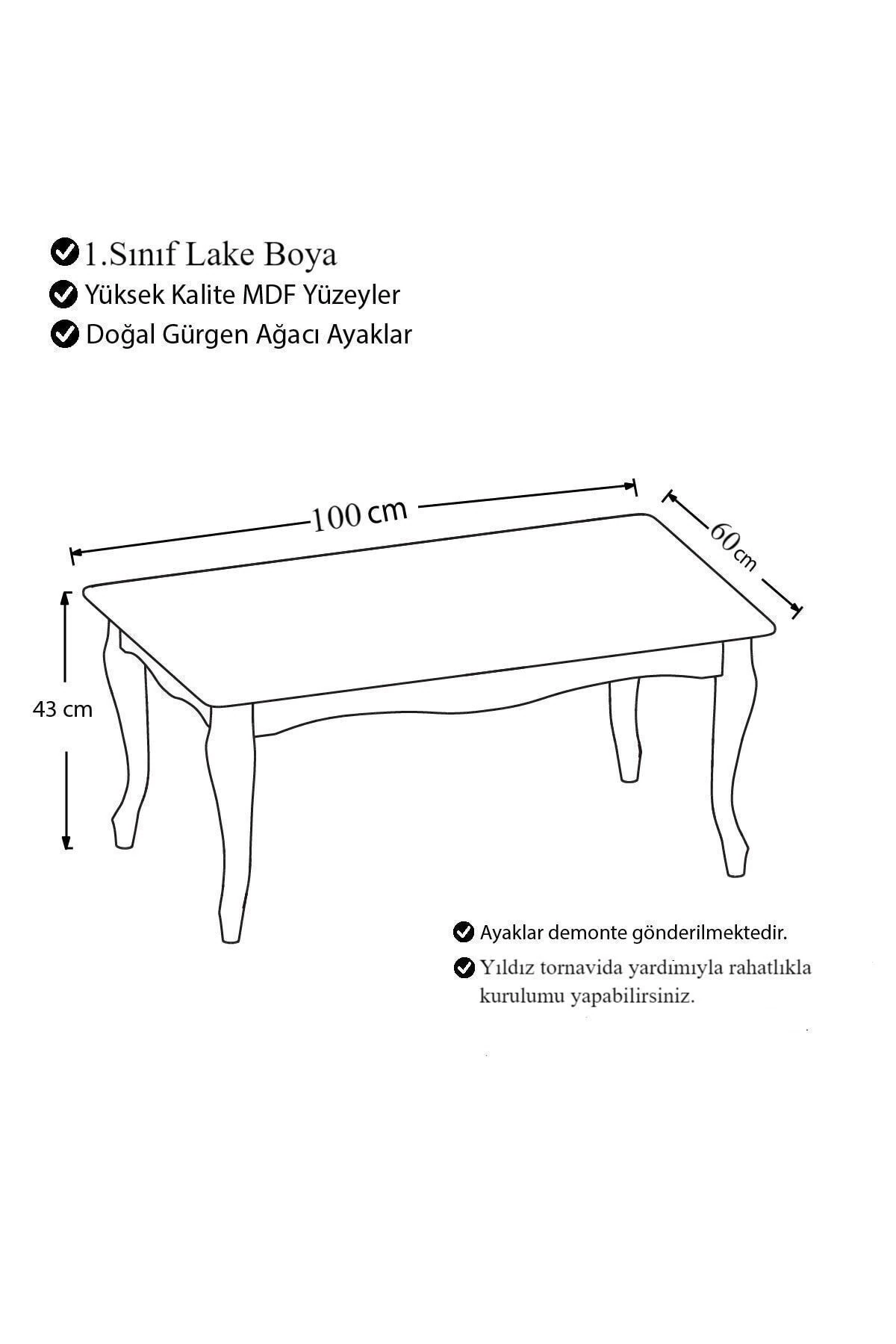 Sadem Serisi MDF Avangart Orta Sehpa