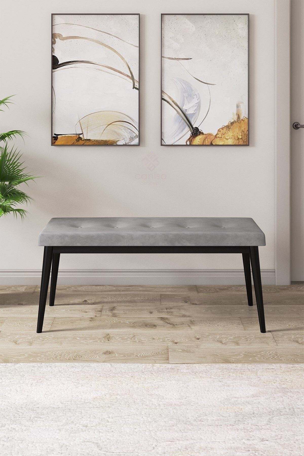 bench gri ayaklar siyah