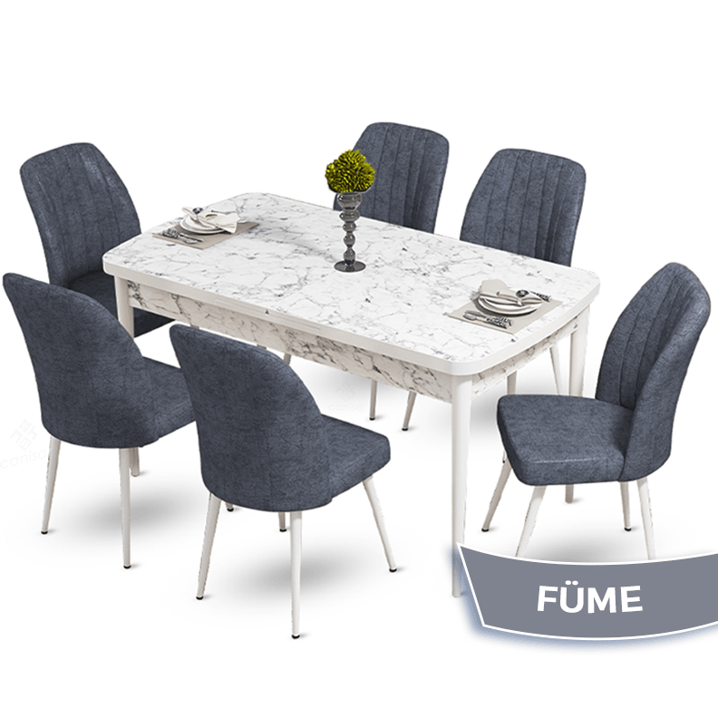 masa barok sandalyeler füme