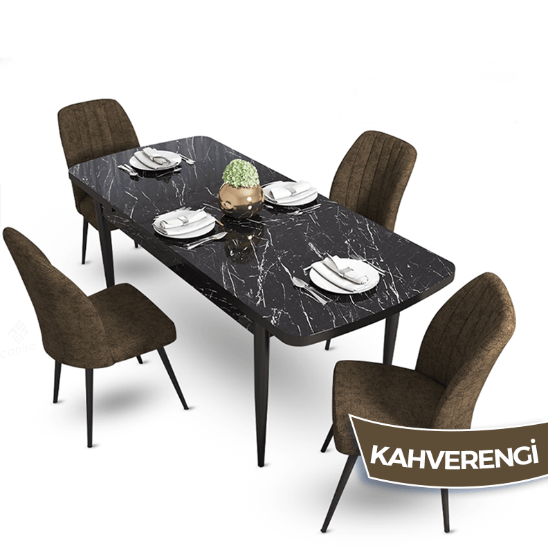 masa barok sandalyeler kahverengi