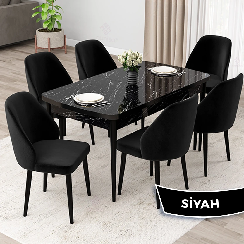 beyaz masa sandalye krem