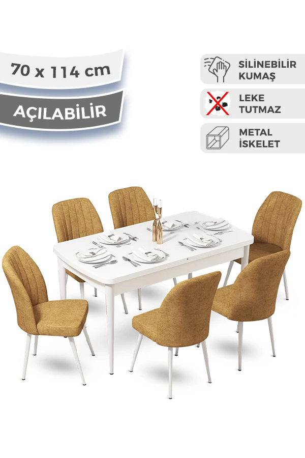 masa beyaz sandalyeler cappucıno