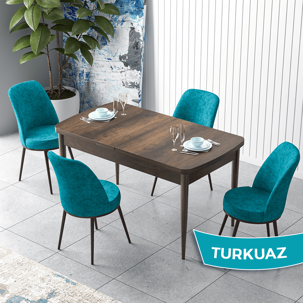 masa barok sandalyeler turkuaz