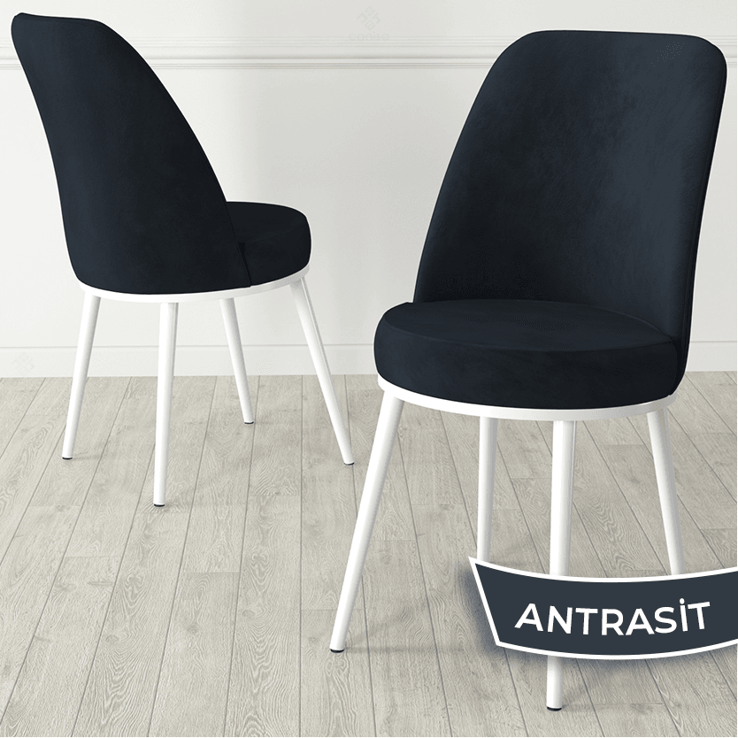 Nix Serisi 70x114 Açılabilir Beyaz Mermer Desen Mutfak Masası Takımı ve 6 Sandalye