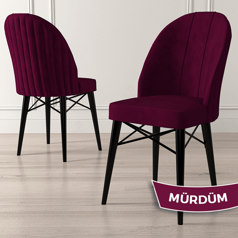 Ves Serisi 80x132 Açılabilir Mdf Siyah Mermer Desen Masa Takımı Ve 4 Sandalye
