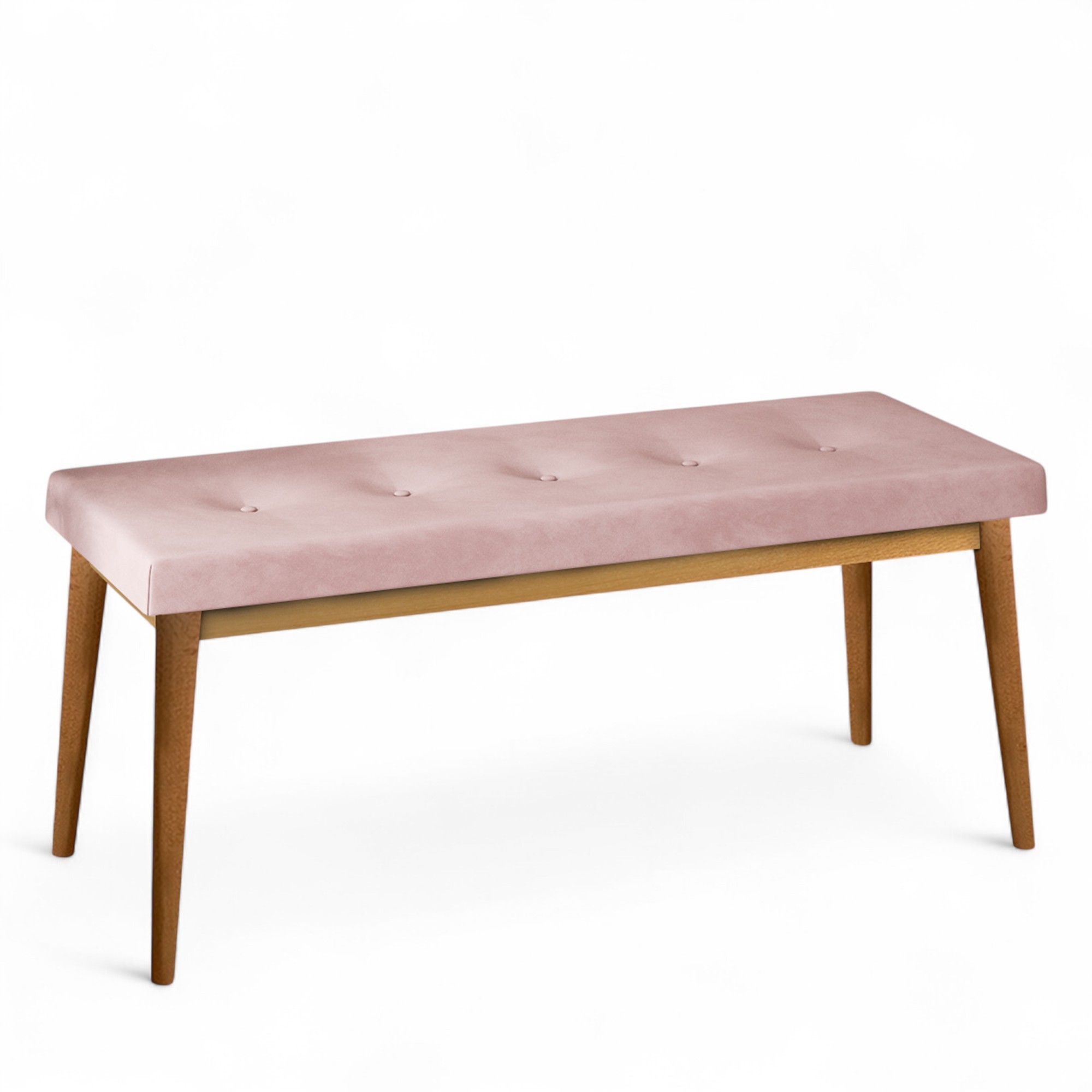 Pembe Bench Beyaz Ayak