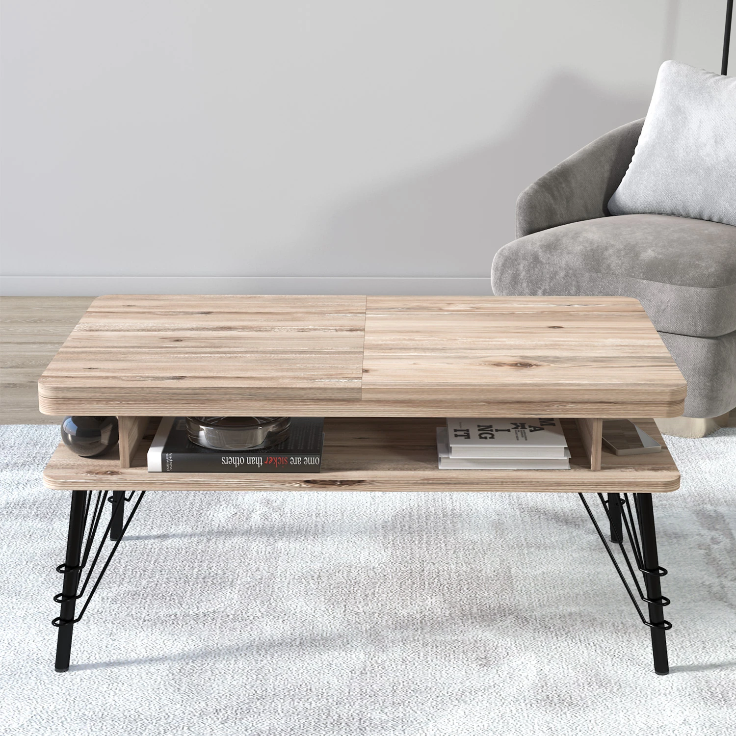 Kaisa Serisi MDF Açılabilir Tavla ve Satranç Orta Sehpası