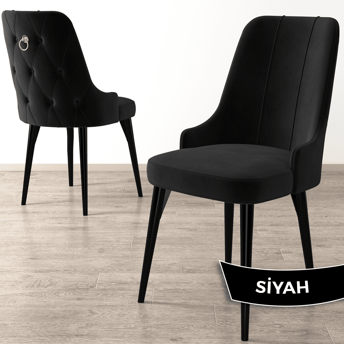 Lav Serisi 80x130 Sabit Siyah Mermer Desen Masa Takımı 4 Sandalye Ve 1 Bench