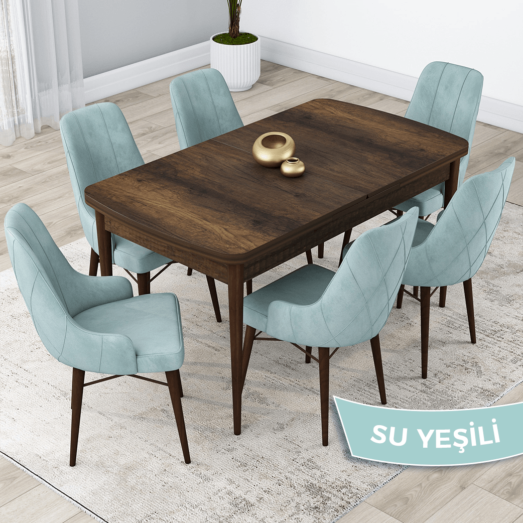 masa barok sandalye su yeşi̇li̇