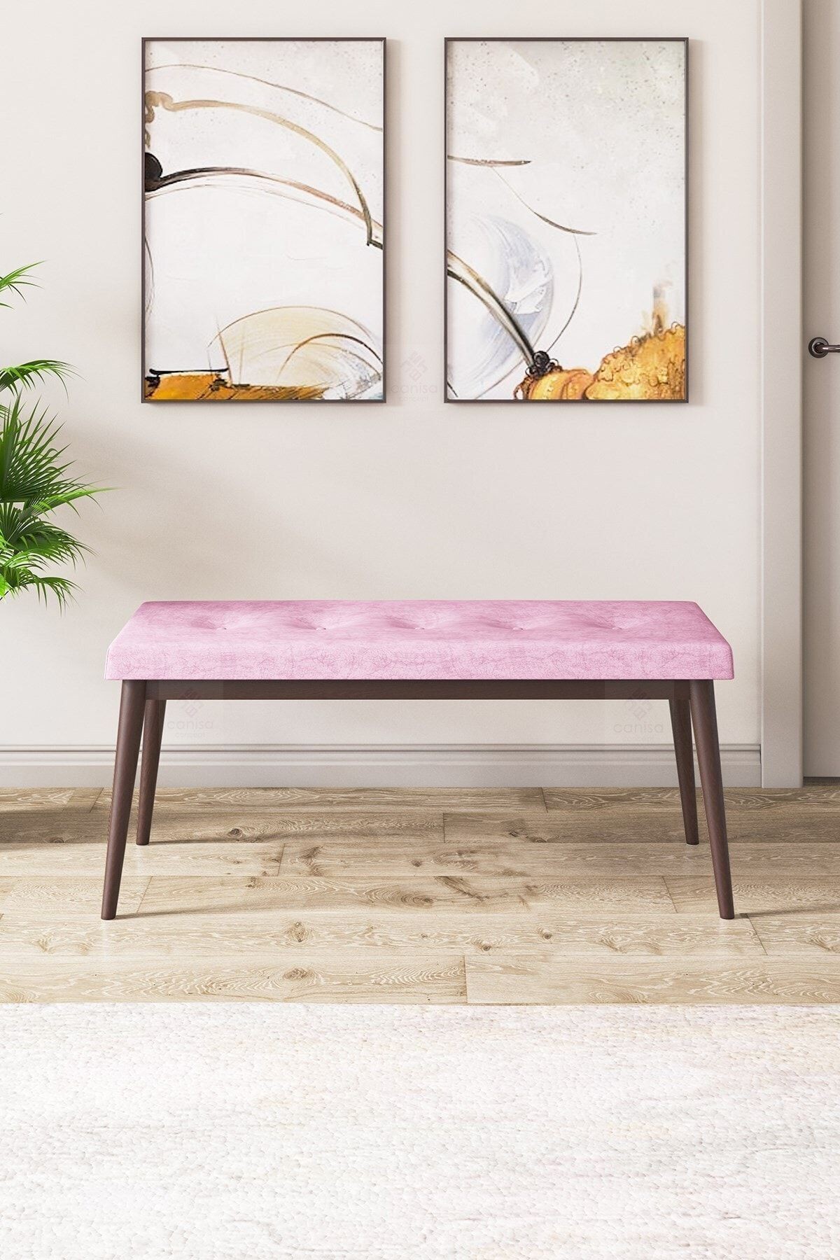 bench pembe ayaklar ceviz