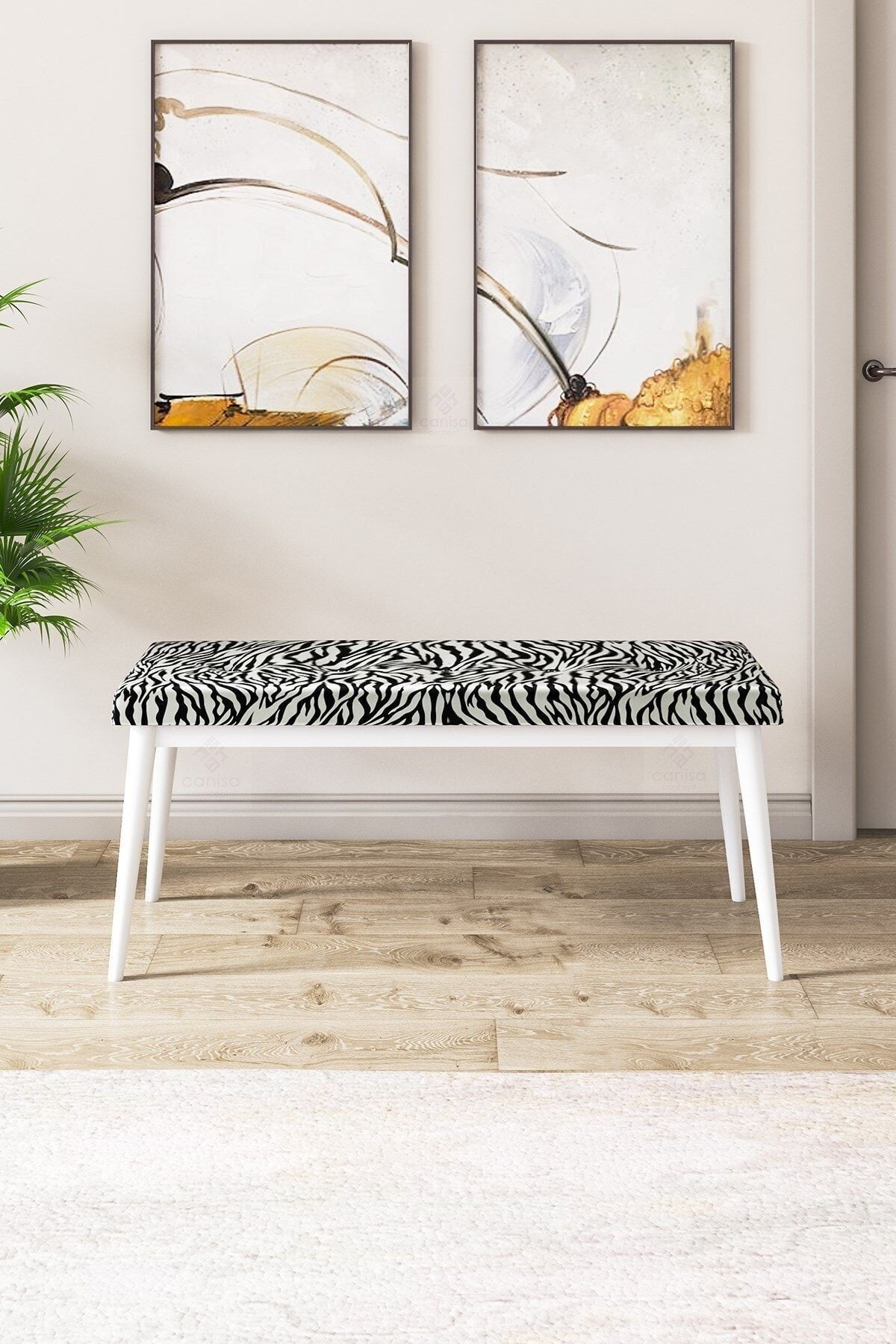 bench zebra ayaklar beyaz