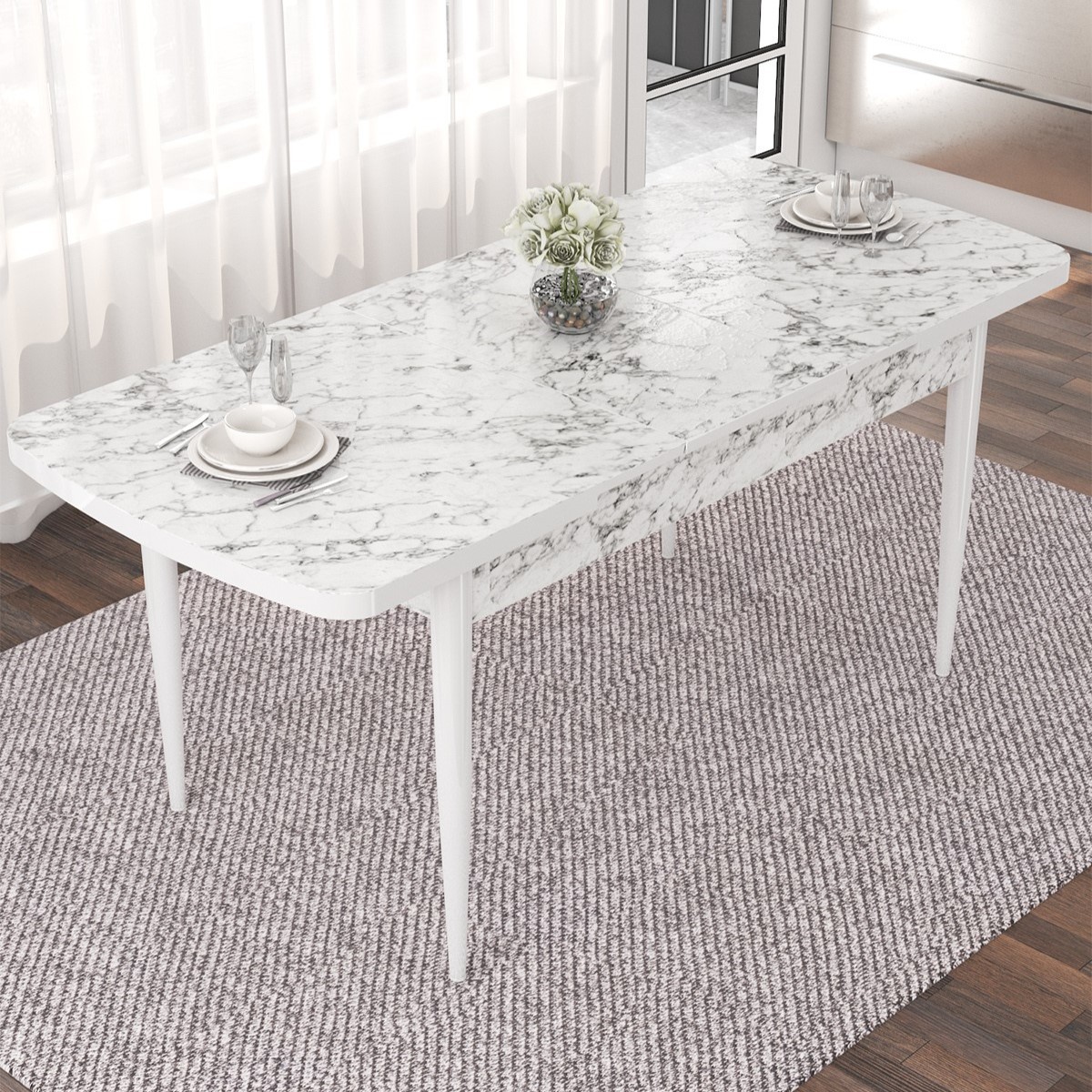 Nef Serisi 70x114 Açılabilir Mdf Mutfak Masası
