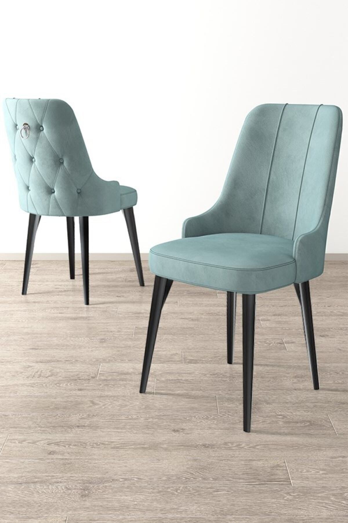 Nex Serisi 80x132 Mdf Açılabilir Gümüş Halka Siyah Mermer Desen Masa Takımı Ve 6 Sandalye