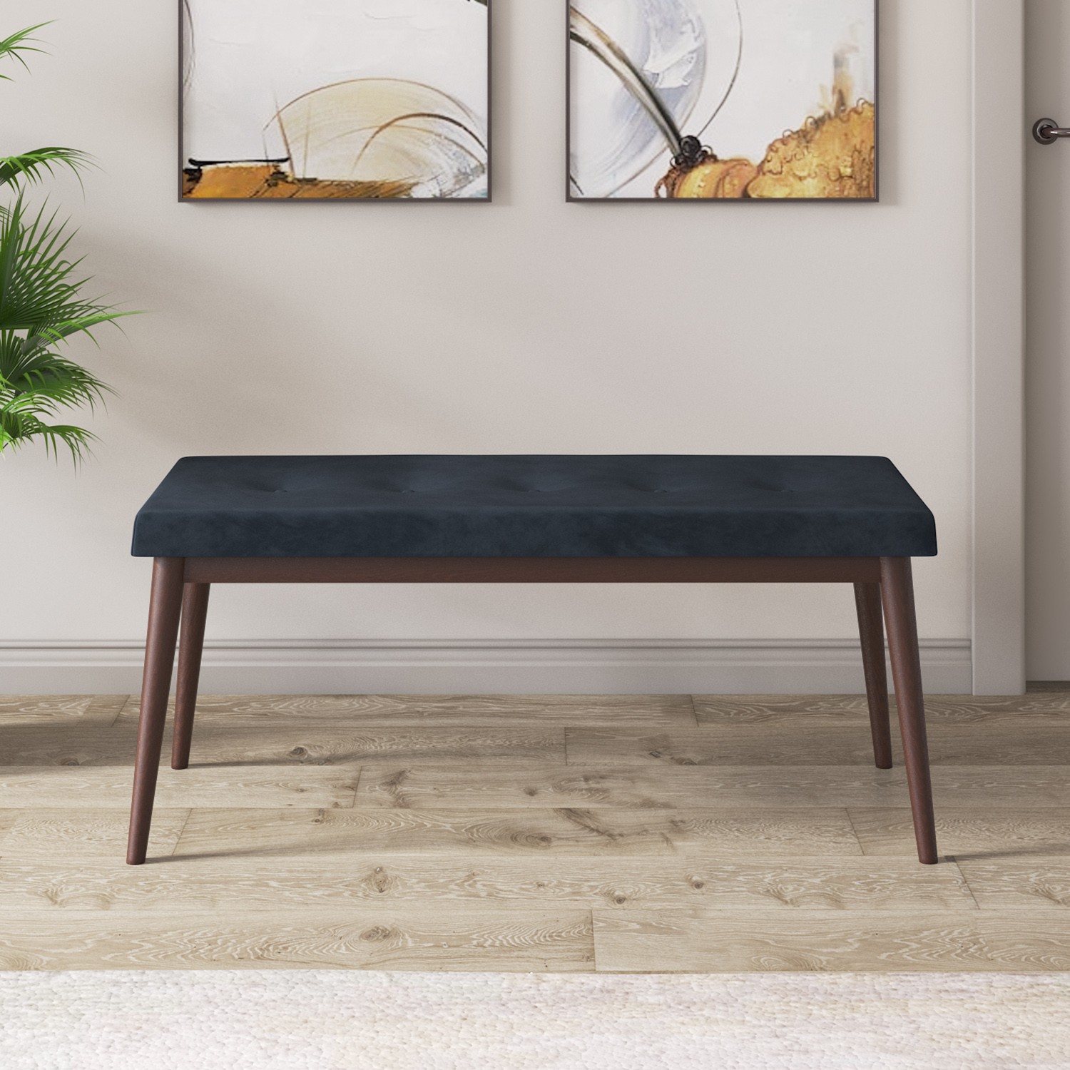 Are Serisi 80x132 Mdf Açılabilir Gümüş Halka Beyaz Masa Ceviz Ayak Masa Takımı 4 Sandalye Ve 1 Bench