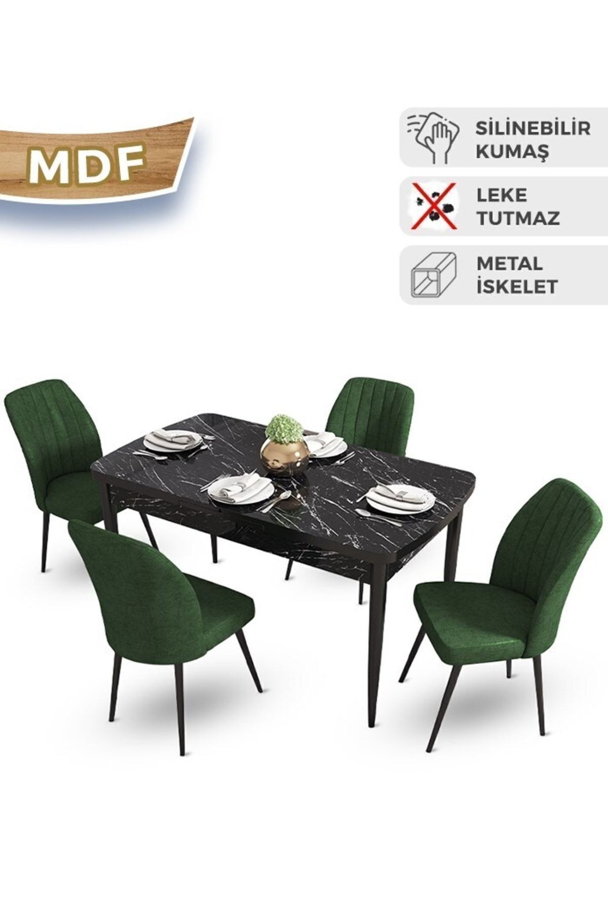 masa barok sandalyeler haki yeşili