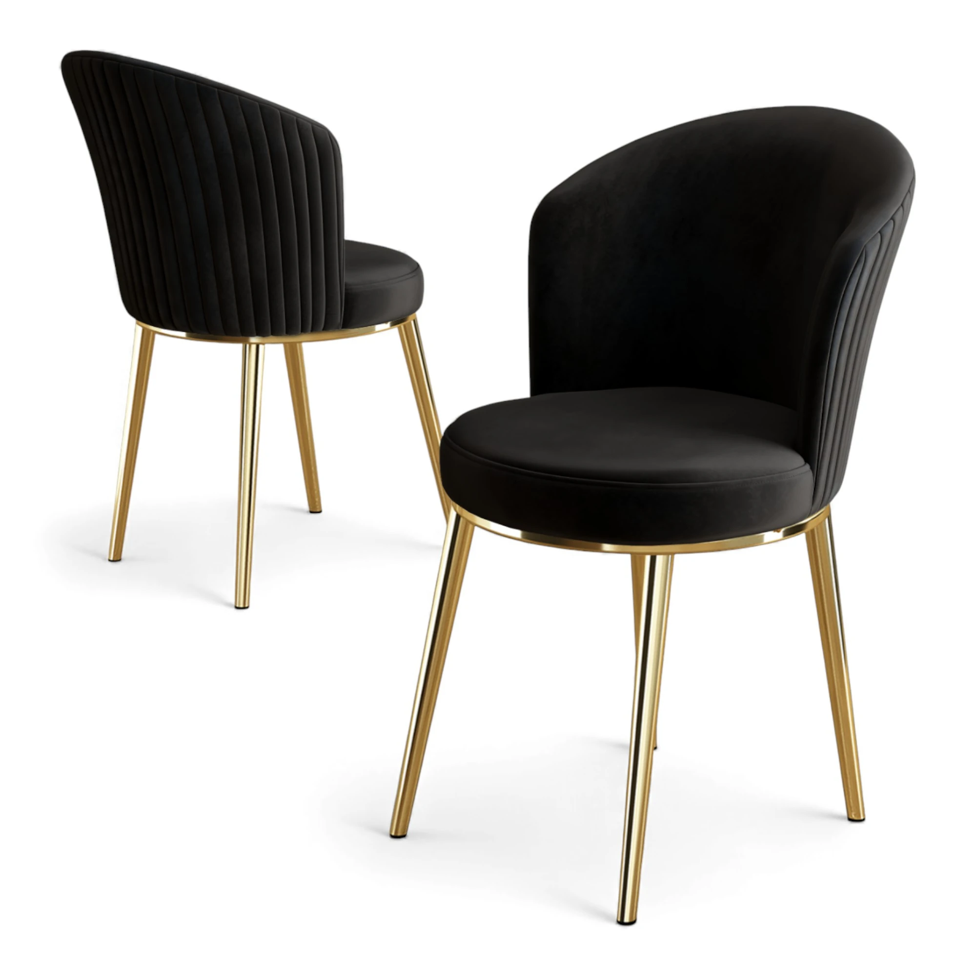 Siyah Sandalye Gold Ayak