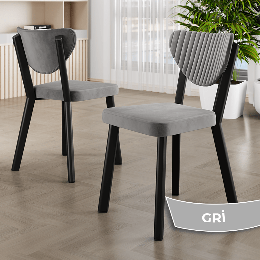 Exve Serisi 80x132 Açılabilir Siyah Mermer Desen Masa Takımı ve 4 Sandalye