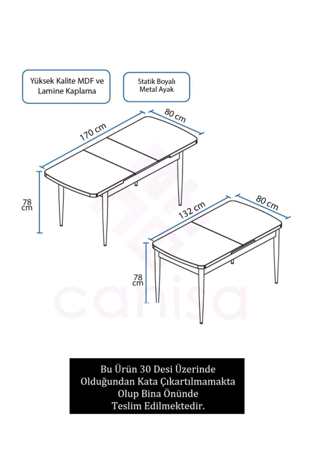 Zen Serisi 80x132 Mdf Açılabilir Mutfak Masası