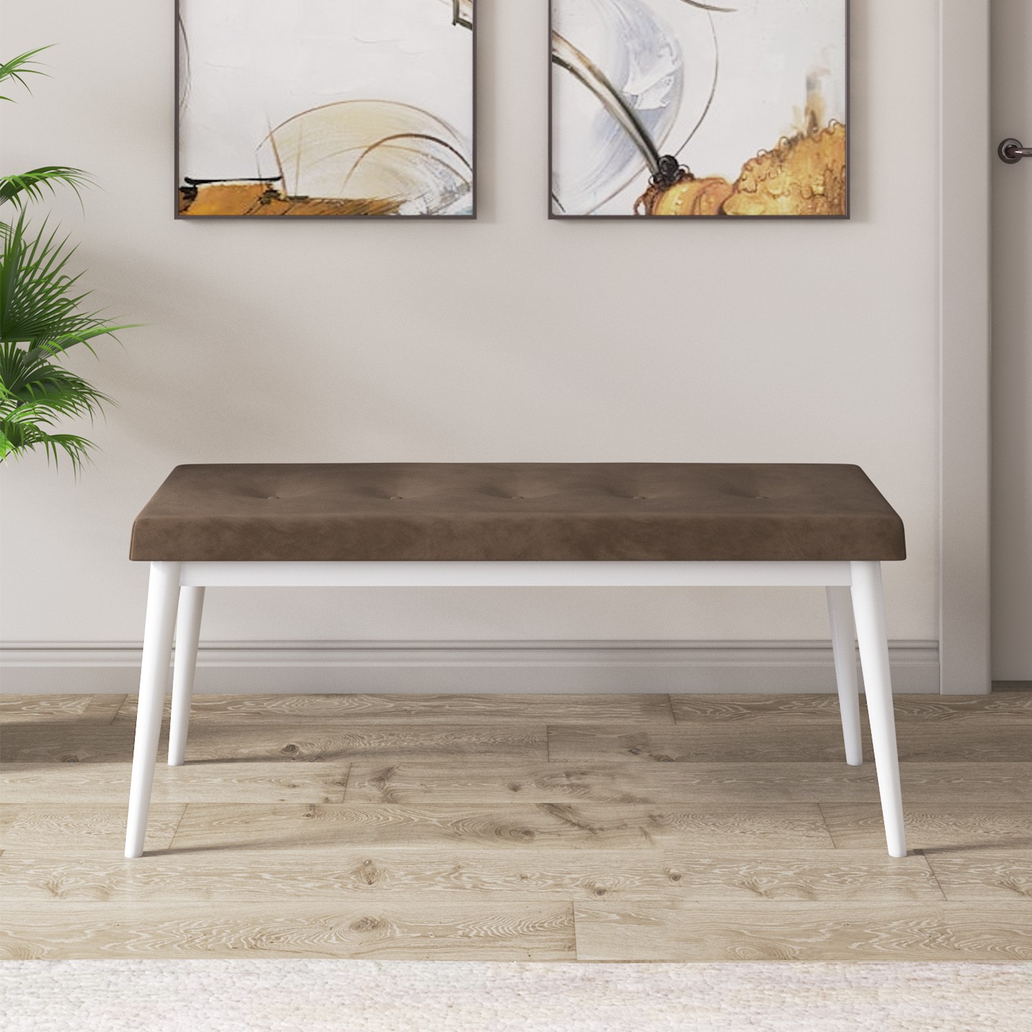 Eta Serisi 80x132 Açılabilir Beyaz Mermer Desen Masa Takımı 4 Sandalye Ve 1 Bench