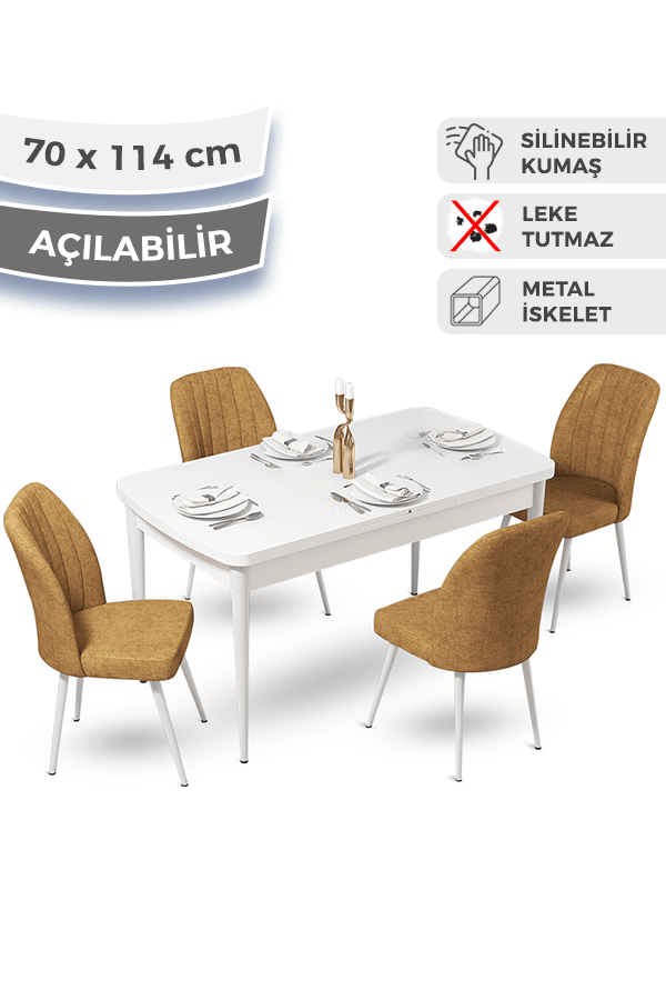 masa beyaz sandalyeler cappucıno